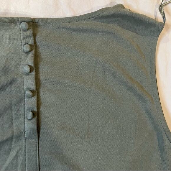 Sigrid Olsen NWT Sleeveless Shift Dress sage green size S - Picture 7 of 10